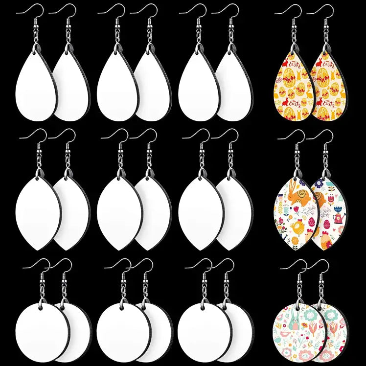 24 Piece Sublimation Blank Earrings